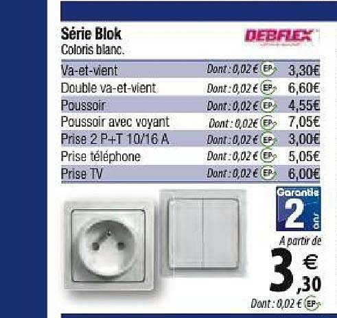 série blok coloris blanc debflex
