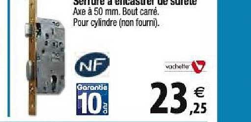 serrure à encastrer nf vachettes