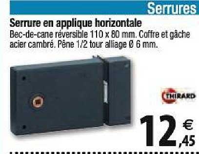 serrure en applique horizontale thirard
