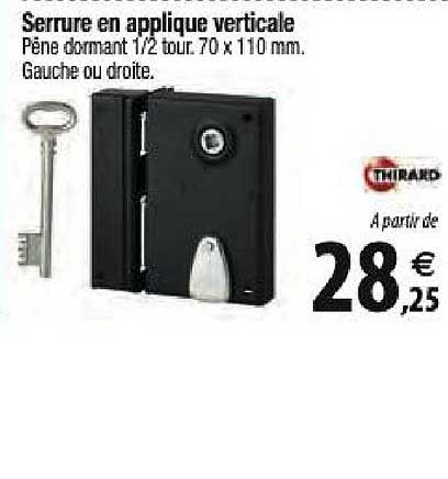 serrure en applique verticale thirard