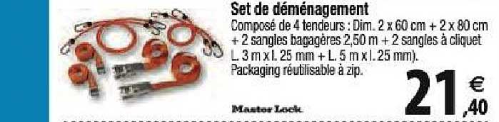 set de déménagement master lock