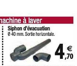 siphon d'évacuation
