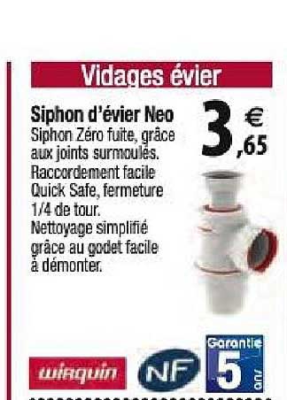 siphon d'évier neo wirquin