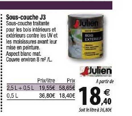 sous couche j3 julien