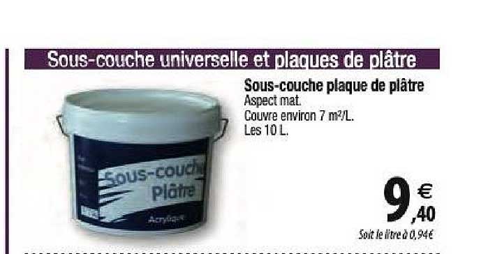 sous couche plaque de plâtre