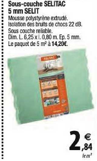 sous couche selitac 5 mm selit