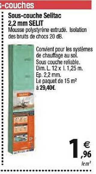 sous couche selitac