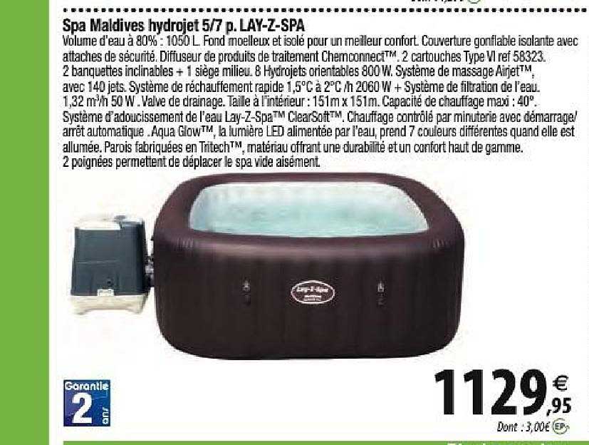 spa maldives hydrojet 5-7 p. lay-z-spa