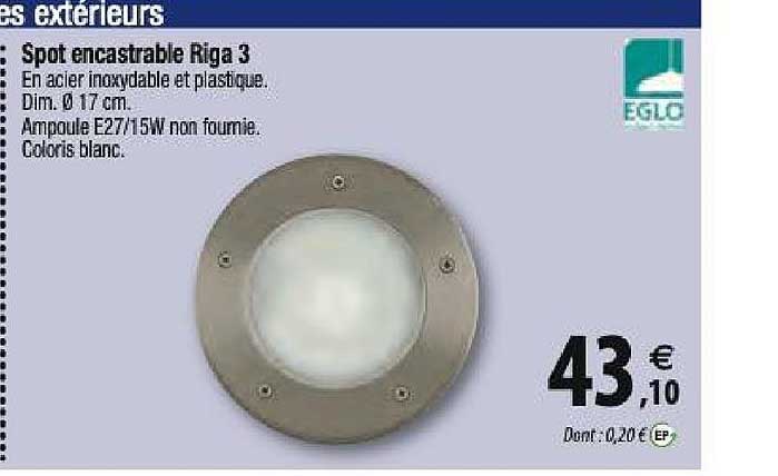 spot encastrable riga 3 eglo