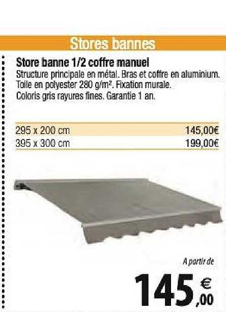store banne 1 2 coffre manuel
