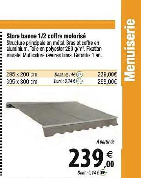 store banne 1 2 coffre motorisés