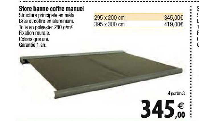 store banne coffre manuel