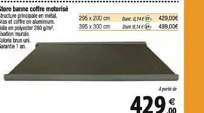 store banne coffre motorisé
