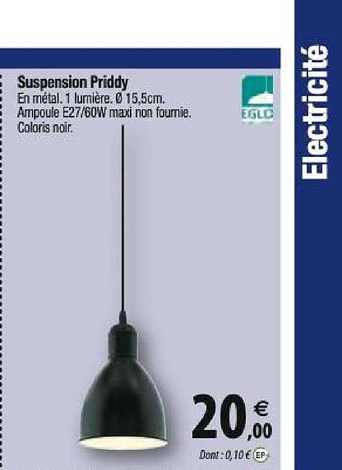 suspension priddy eglo