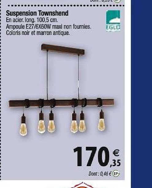 suspension townshend eglo