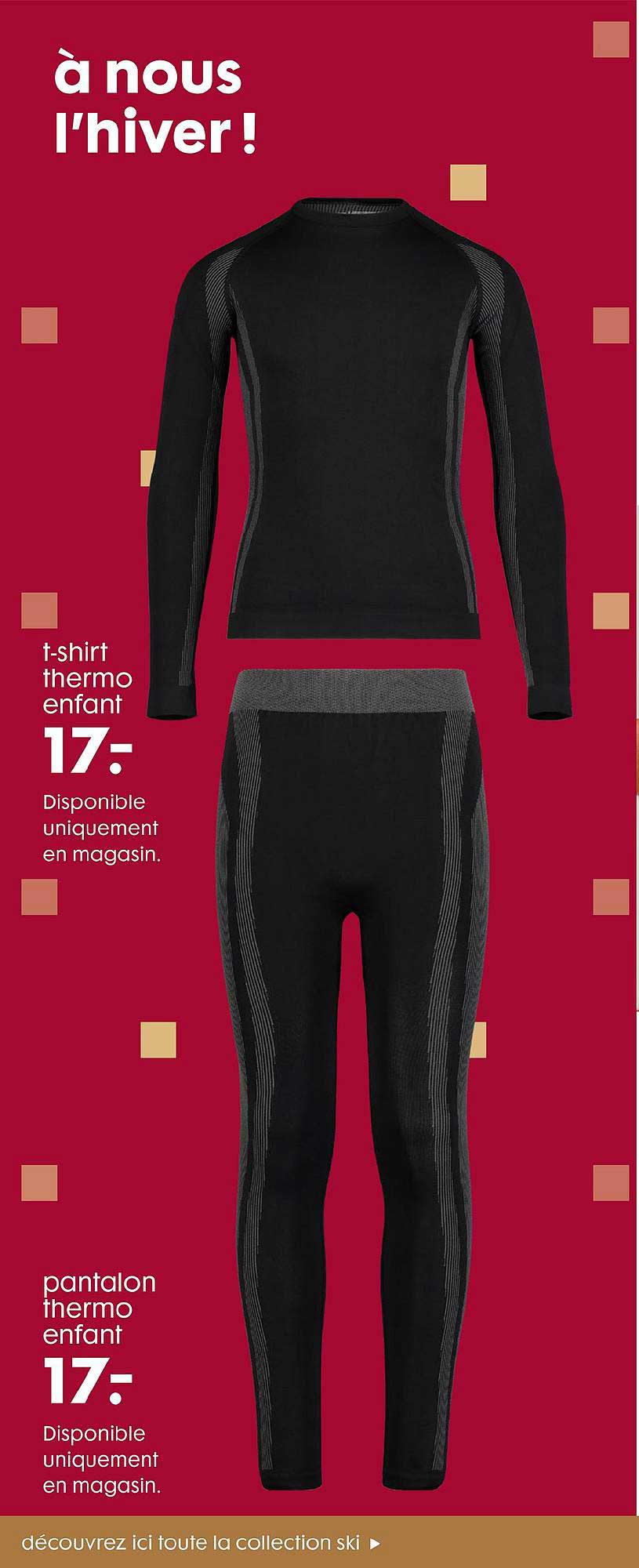 t-shirt therma enfant, pantalon therma enfant