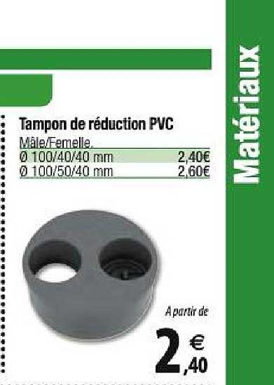 tampon de réduction pvc