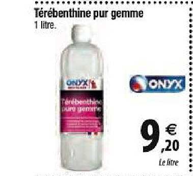 térébenthine pur gemme onyx