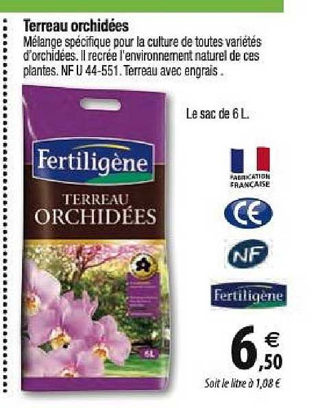 Terreau Orchidées Fertiligène