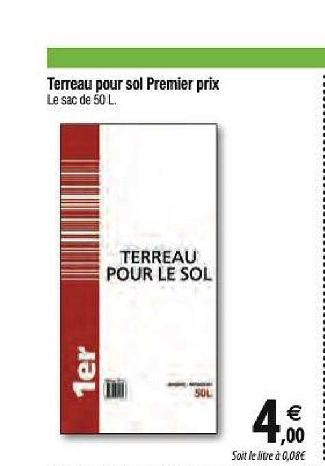 terreau pour sol premier prix