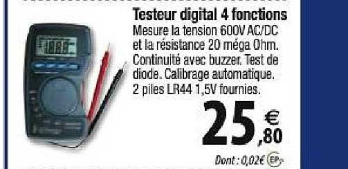 testeur digital 4 fonctions