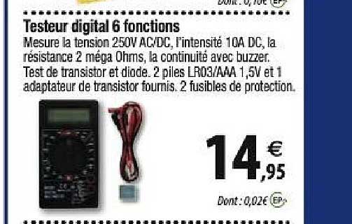 testeur digital 6 fonctions