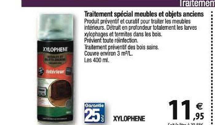 traitement spécial meubles et objets anciens xylophene