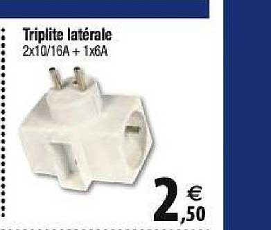 triplite latérale 2x10 16a + 1x6a