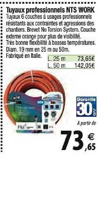 tuyaux professionnels nts work