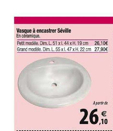 vasque à encastrer séville