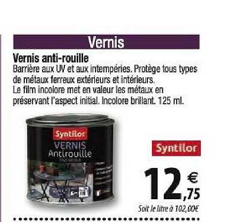 vernis anti rouille syntilor