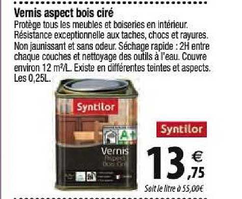 vernis aspect bois ciré syntlor