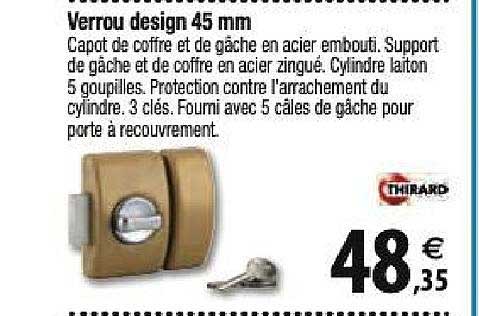 verrou design 45 mm thirard