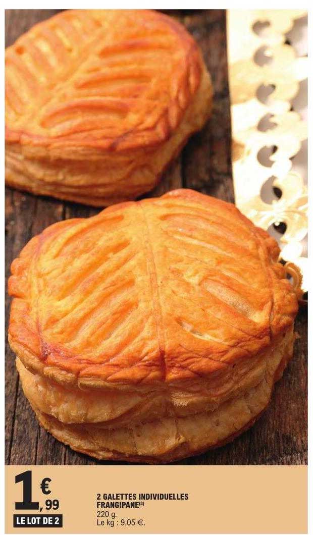 2 galettes individuelles frangipane