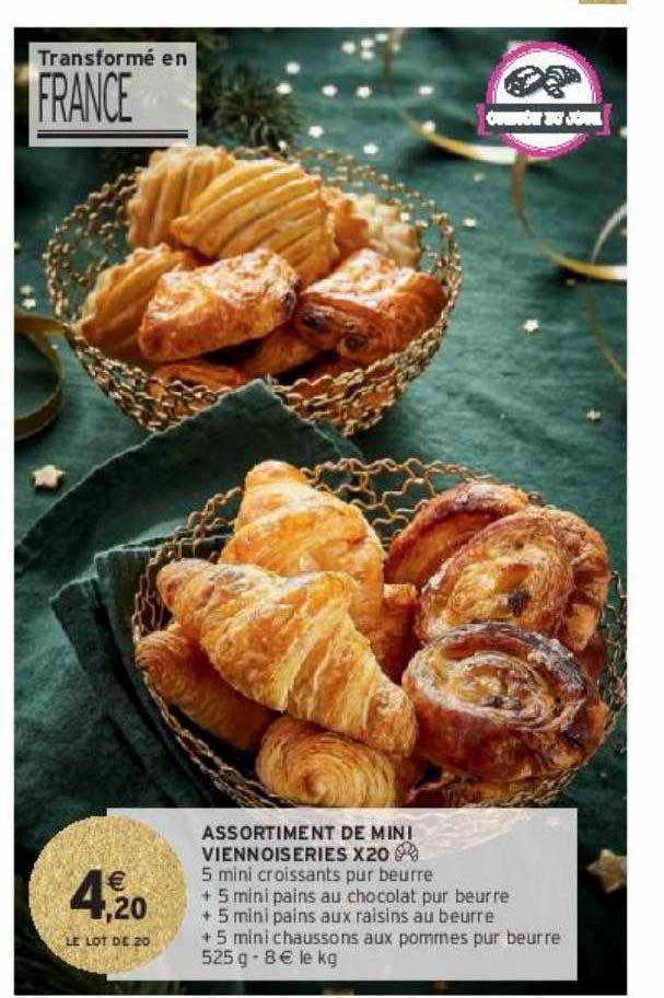 assortiment de mini viennoiseries x20