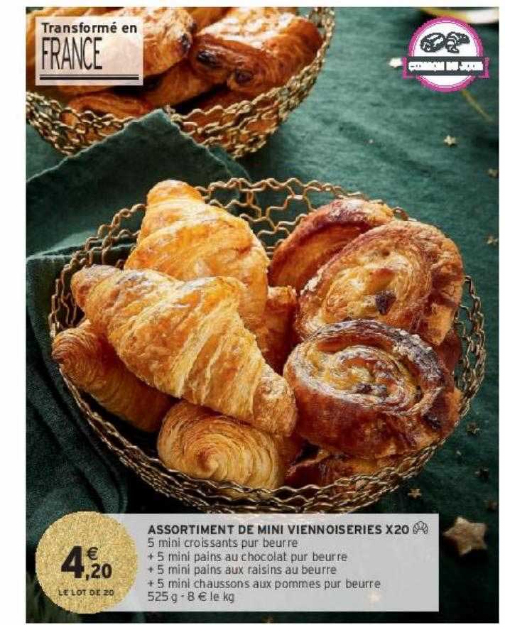 assortiment de mini viennoiseries x20