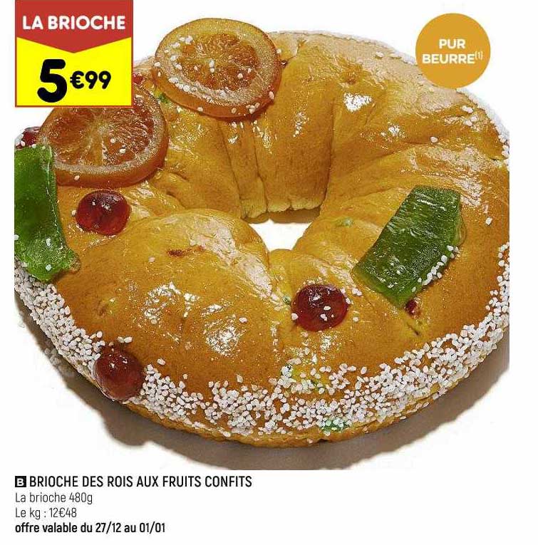 brioche des rois aux fruits confits