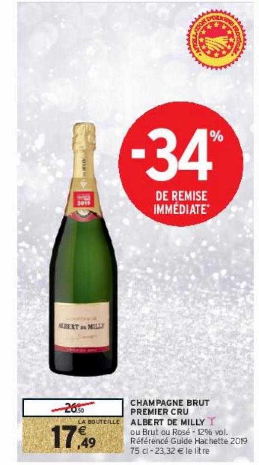 champagne brut premier cru albert de milly