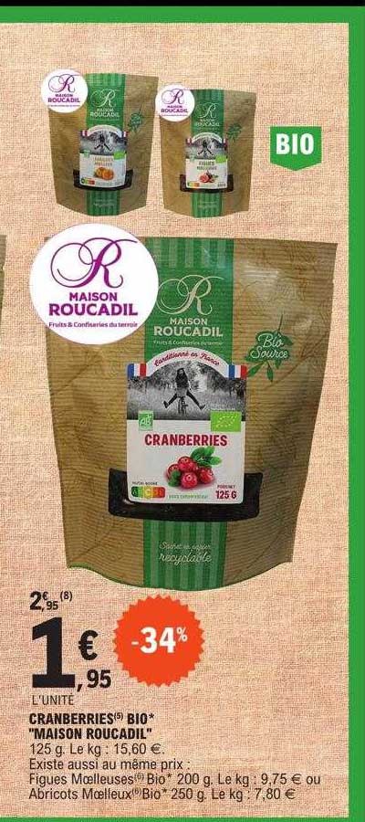Cranberries Bio "maison Roucadil"
