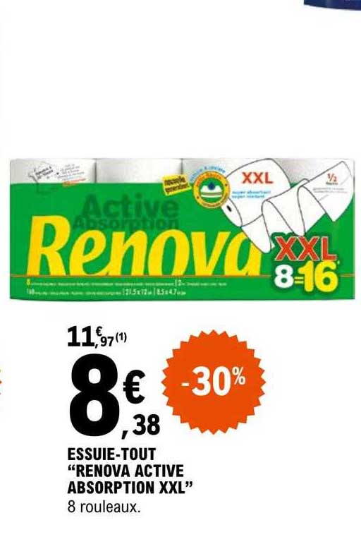 essuie-tout "renova active absoption xxl"