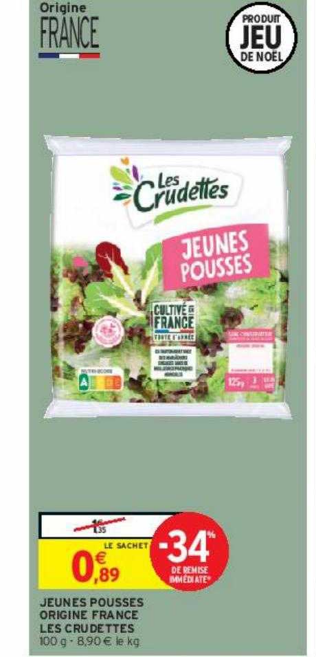 jeunes pousses origine france les crudettes
