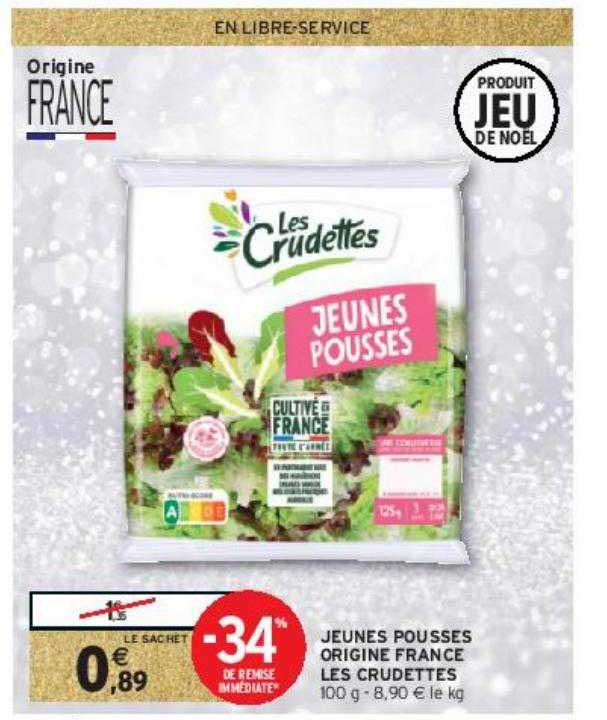 jeunes pousses origine france les crudettes