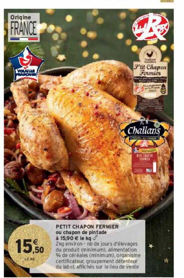 petit chapon fermier ou chapon de pintade