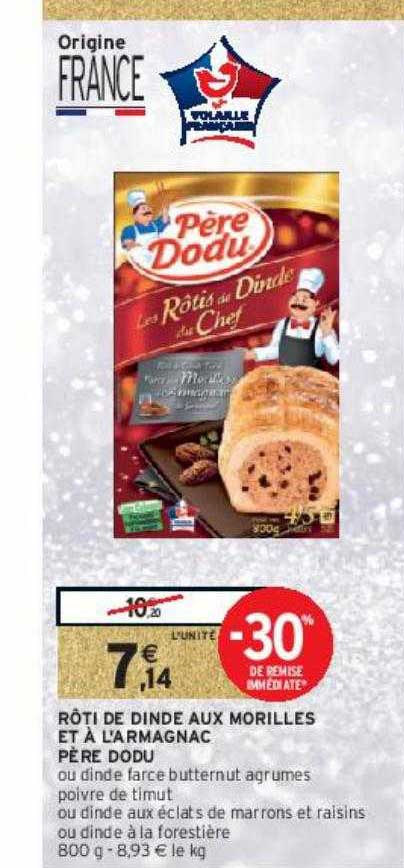 rôti de dinde aux morilles et à l'armagnac père dodu