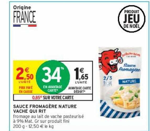 sauce fromagère nature vache qui rit