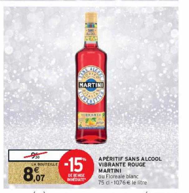 apéritif sans alcool vibrante rouge martini