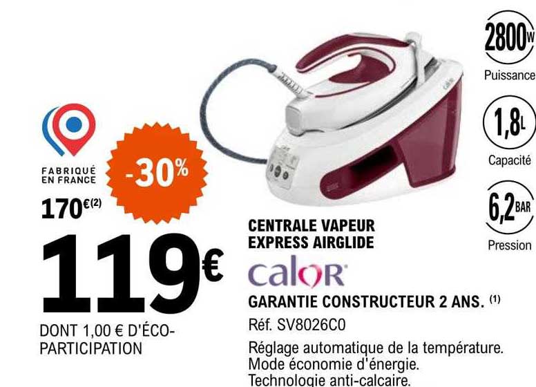 calor centrale vapeur express airglide