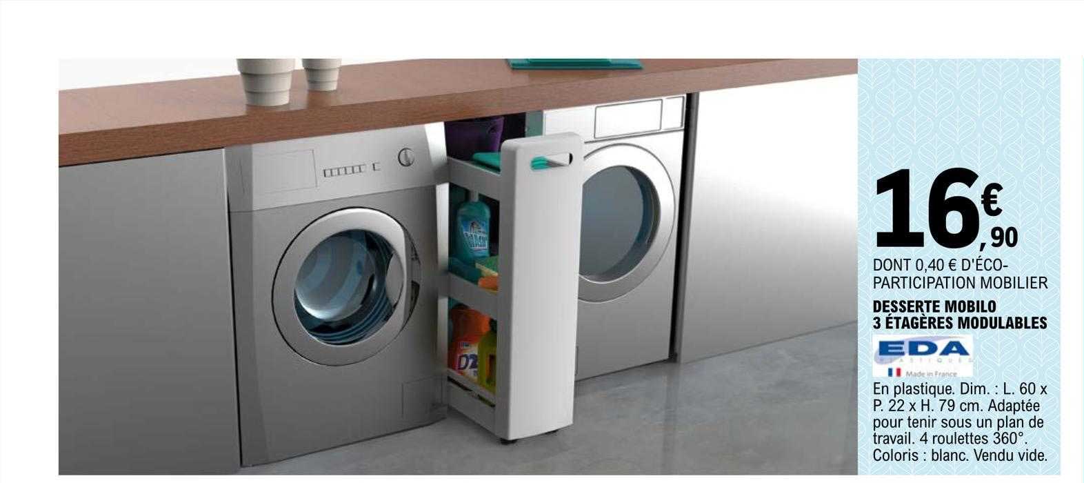 Desserte Mobilo 3 étagères Modulables Eda