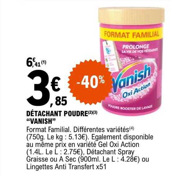 Détachant Poudre "vanish"