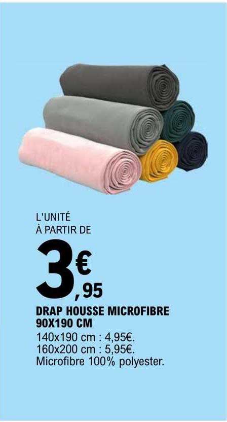 Drap Housse Microfibre 90 X 190 Cm